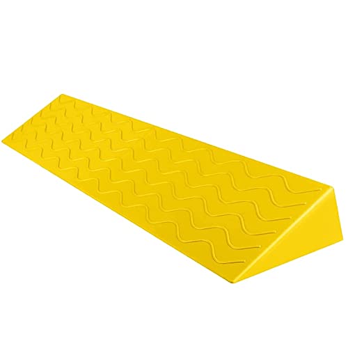 Rampe en Caoutchouc de 7,6 cm pour Fauteuil Roulant et Seuil de Porte de Maison Jaune