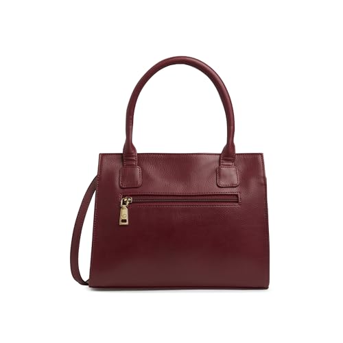 Image of Caprese Siji Tresna Small Tote Bag for Women with Multiple Pockets | Kashida Embroidery Shoulder Bag with Adjustable & Detachable Strap and Zipper Closure | Ideal for Work, Everyday Outings