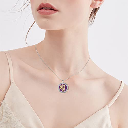 Bauma Auto Custom Seal Necklace For Women Engraved Round Circle Disk Necklace Vintage Pendant Necklace For Her Friends Christmas (Style 3) #TOP5