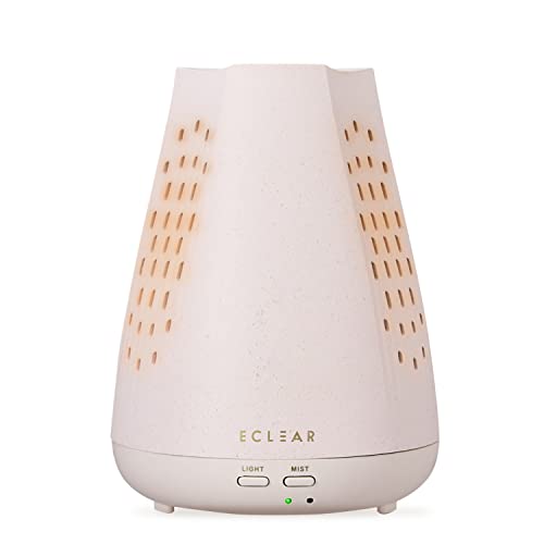 【2022年モデル】エレコム 加湿器 アロマディフューザー 卓上 エクリアミスト AC電源 エコ樹脂採用 抗菌 約80ml 超音波式 連続運転:最大4時間、アロマ噴霧:最大12時間 銀系無機抗菌剤 SIAAマーク取得 空焚き防止 アロマ拡張モード 揺らぎライトモード搭載 ピンク HCE-HU2207APN φ約115mm×高さ約155mm（Amazon）