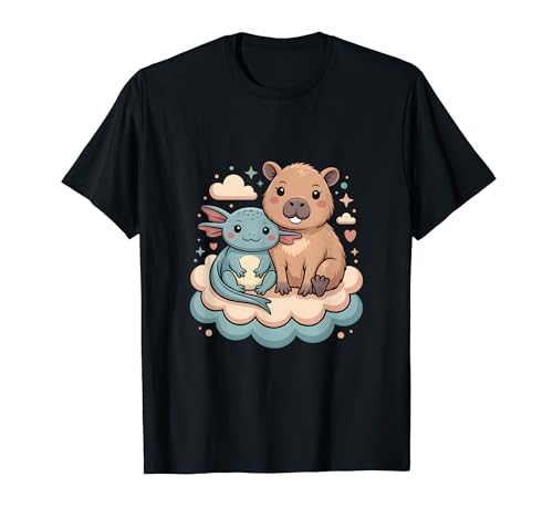 Suesse Capybara and Axolotl Friends On Cloud T�V���c
