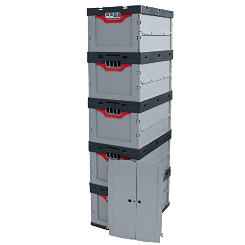 5x Faltbox 60 x 40 x 27 mit Deckel