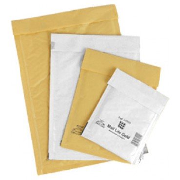 10 Mail Lite Gold D/1 Padded Bubble Envelope JL1/ Featherpost D/1 (180mm x 260mm) (7.1" x 10.2")