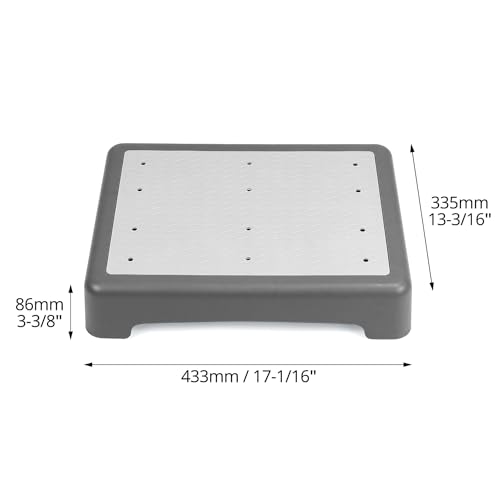 QWORK® rutschfest Halbstufe 9cm - Tragbare Steighilfe & Einstiegshilfe Tritthocker bis 220 kg Belastbar für Senioren, Dusche, Badewanne, Auto, Outdoor