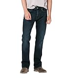 Buffalo David Bitton mens Slim Boot King Jeans, Crinkled and Sanded, 36W x 34L US