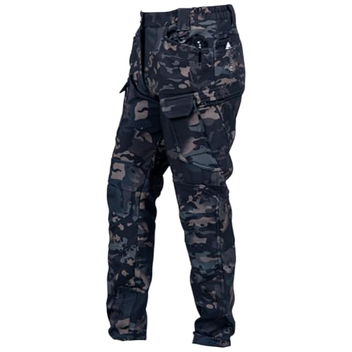 Pantaloni Trekking Invernali Uomo Pantaloni Sci Alpinismo Felpati Fleece Interno Termico Pantalone Neve Caldi Pantaloni Cargo Invernale Antistrappo per Caccia Montagna Snowboard Lavoro,Verde 3,L