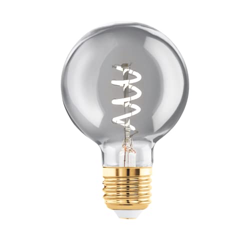 EGLO Dimmable E27 LED, vintage spiral filament light bulb, Edison globe lamp for retro lighting 4 watt, 100 lumen