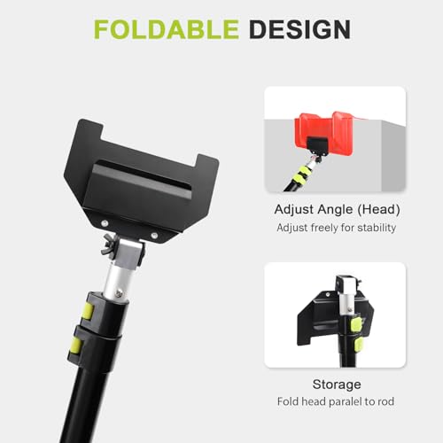 Image of HUAALIUCHE 8 Foot Extension Handle for Board Corner Protector, Foldable Cargo Load Corner Protector V Edge Guards Handle ,Upgraded Spring-Steel Secure Grip -Compact Head, 2 Pack