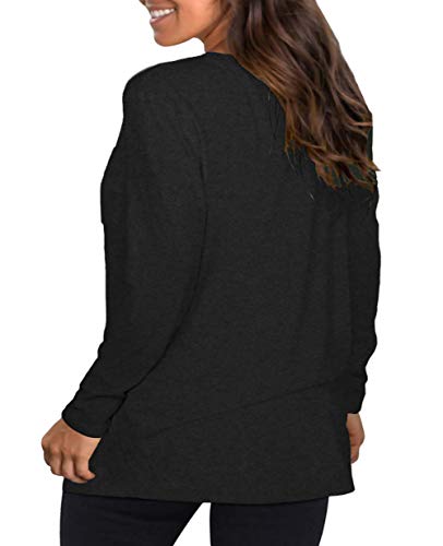 Plus Size Good Vibes Shirt Womens Long Sleeve Tshirt Graphic Tees Rainbow Tunic Tops