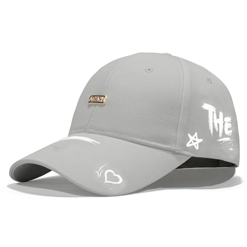 FK FORKICKS Baseball Cap for Women Men - Adjustable Size Light Grey Hat