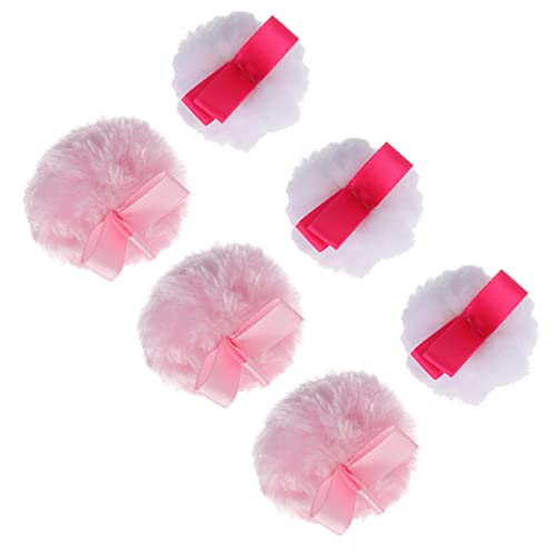 Houppettes rondes lot de 6 idée cadeau beauté pour femme et fille