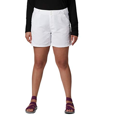 Columbia Women's Coral Point II Short, UV Sun Protection, Moisture Wicking Fabric, White, Large x 6
