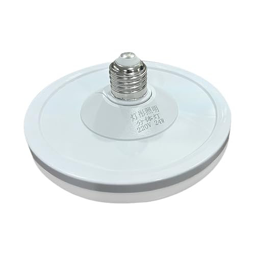 EOJDDPA Luz LED UFO Bombilla de ahorro de energía súper brillante de alta potencia para el pasillo del hogar Enchufe de tornillo de gran potencia E27 Luz blanca 6300LM 165 265V (24W)