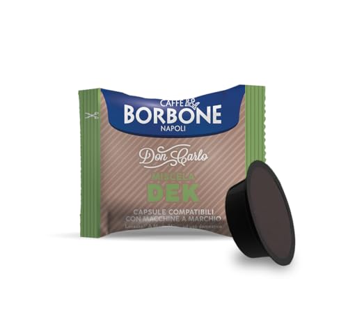 CAFFÈ BORBONE Don Carlo, Miscela Decaffeinata - 50 Capsule - Compatibili con le Macchine ad uso domestico Lavazza A Modo Mio