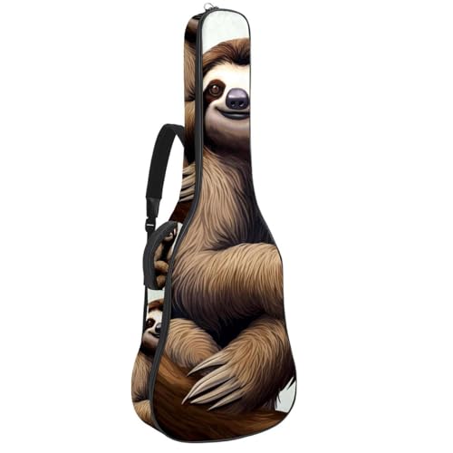 Sac guitare acoustique 41 pouces imperméable et rembourré avec motif paresseux