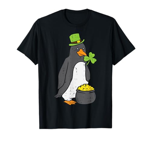 Pingüino irlandés lindo animales St Patricks Day Saint Paddys Girl Camiseta