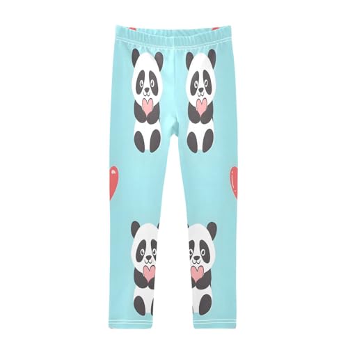 Bolaz Toddler Girls Leggings Printed Yoga Pants Leggings Cute Panda with Heart for Kids