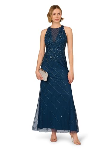 Image of Adrianna Papell Women's Bead Halter Long Dress