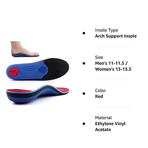 Walkomfy Heavy Duty Support Pain Relief Orthotics - 210+ Lbs Plantar Fasciitis High Arch Support Insoles For Men Women, Flat Feet Orthotic Insert, Work Boot Shoe Insole, Absorb Shock #TOP6