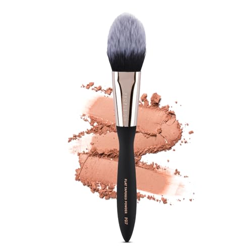 Image of Profusion Cosmetics Flat Tapered Powder Brush – Soft Synthetic Bristles for Blush, Contour & Highlighter, Lightweight Matte Handle, Precision Application Makeup Tool
