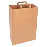verpacking Papiertragetaschen 45 x 32 x 16 cm Braun [Größe und Farbe wählbar] Geschenktüten Einkaufstüten biologisch abbaubar Einzelhandel 250 Stück
