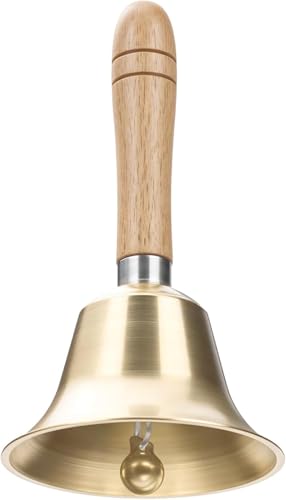 Super Laute Handglocke, Metall Glocken mit Holzgriff...