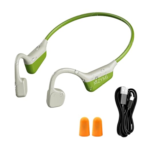 MZYMI Bone Conduction Headphones, Wireless Bluetooth 5.4 Open Ear Headphones,with Mic,15H...