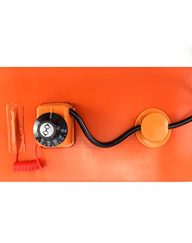 QWORK Drum Heater Barrel Band for 5 Gallon Metal Oil Drum, 800 Watt 120 Volt Grease Keg Heater, Temperature Adjustment Insulated Pail Heater with Thermostat, 2 Pack