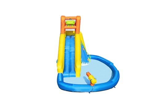 Bestway® H2OGO!™ Vattenpark med permanent fläkt "Mount Splashmore" 5–10 år 435 x 286 x 267 cm