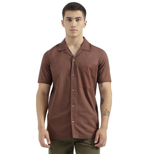 Image of United Colors of Benetton Regular Fit Resort Collar Solid Shirt