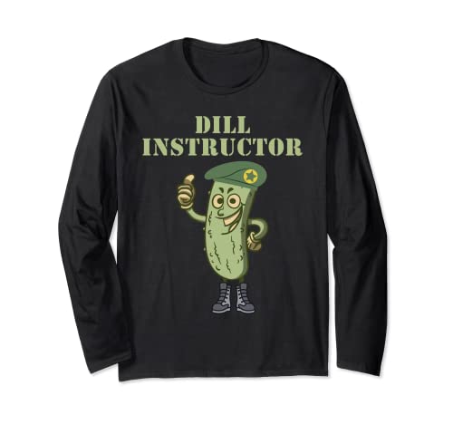 Lustige Gurke Outfit & Dill Geschenk - Dill Instructor Parodie Gurkenkraut Salzgurke Essiggurke Langarmshirt