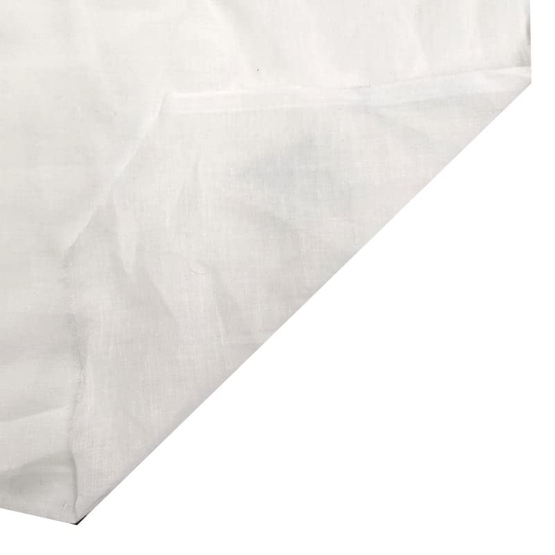 Panini Tessuti, Tessuto leggero in 100% Cotone di Garza traspirante - venduto a ritaglio - h 150 cm (bianco, 1 metro)