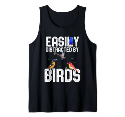 Bird Watcher Gift Fácilmente distraído por Birds Birdwatch Camiseta sin Mangas