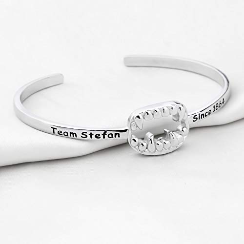 Image of CENWA Team Salvatore /Damon /Stefan Since 1864 Teeth Bracelet Vampire Fandom Gift