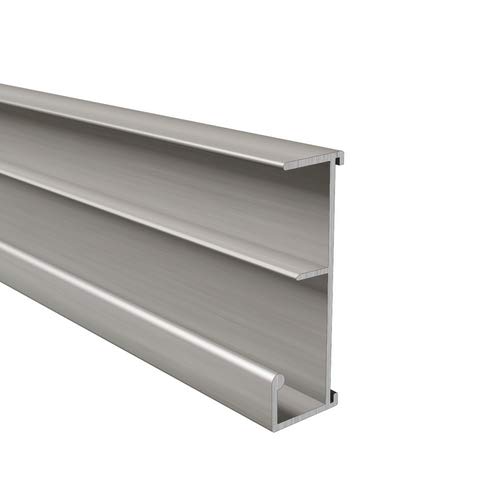 Homewell Rail aluminium à clipper sur tablette de 19mm pour dossiers suspendus, brut, lg 1000mm Cover