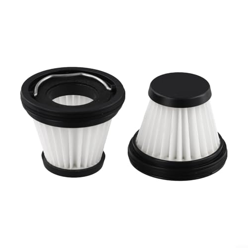 Handheld Vacuum Cleaner Replacement Filter 2 Pack High-Efficiency Filtration System Compatible with Cordless Vacuum Advanced Airflow Design Black and White