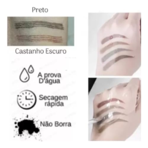 Caneta de Sobrancelha, Barba, Bigode Homem Pigmentação Preencheminho Fio a Fio Microblanding Dia dos