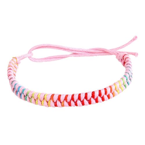 PACKOVE 4stücke Handgestricktes Armband Set Für Damen Blumenarmband Aus Wachskordel Seilarmbänder Für Frauen Und Mädchen Geschenkidee Für Partys Und Alltag