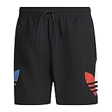 Seitliche Leistentaschen adidas Tricolor Badeshorts Shorts (M, Black)