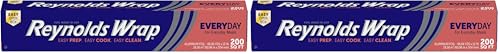 Reynolds Wrap Aluminum Foil, 200 Square Feet (Pack of 2)