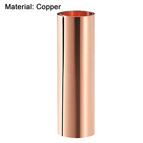 uxcell Copper Sheet Roll, Metal Foil Plate 1000mm x 100mm x 0.03mm