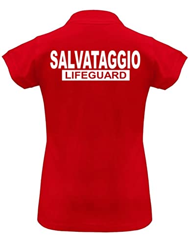 WIXSOO Polo Salvataggio Lifeguard Donna (S)