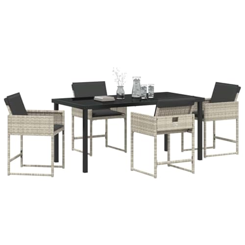 Ensemble de jardin et terrasse pour repas d'été en poly rotin - 2