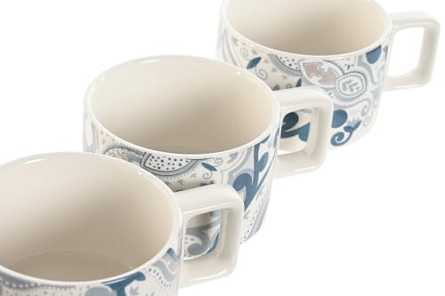 Juego de café de dolomita elegante Delhi con soporte de metal de 27 cm 5