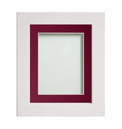 Frame Company Watson White Picture Photo Frame fitted with Perspex, 36x24 inch with Plum Mount for image size 30x20 inch