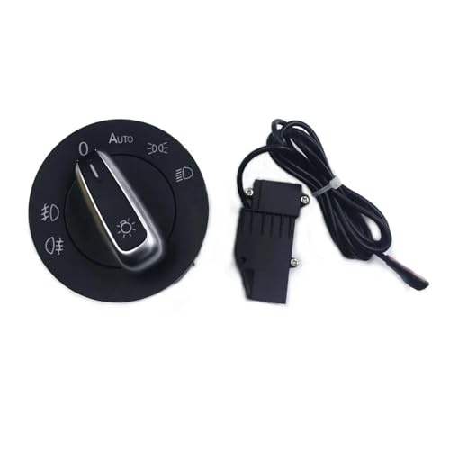 Bouton chromé interrupteur de phare au design soigné pour Passat B6 - 3