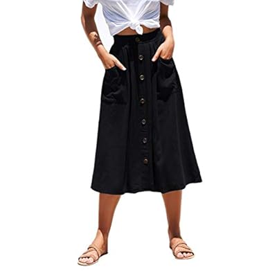 button front maxi skirt amazon