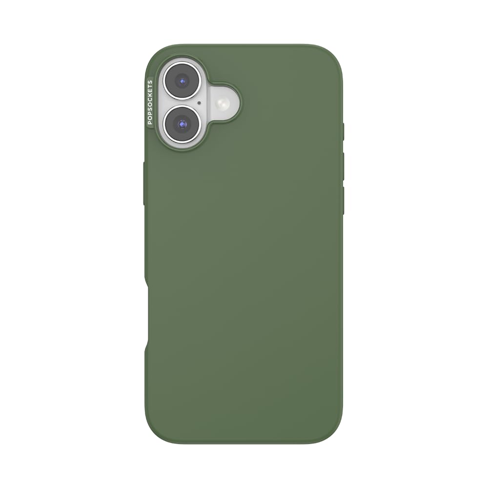 PopSockets iPhone 16 Plus Case Compatible with MagSafe, Phone Case for iPhone 16 Plus, Wireless Charging Compatible, Case Only - Olive