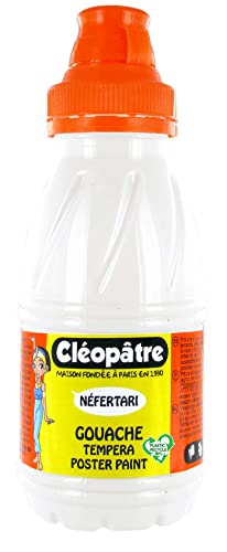 CLEOPATRE - PGN250-1 - Peinture Gouache Néfertari Premium - Blanc - Flacon 250 ml 24 x 13 x 16 cm