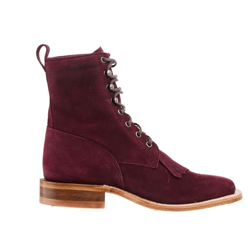 Womens Red Lacer Roughout Boot4